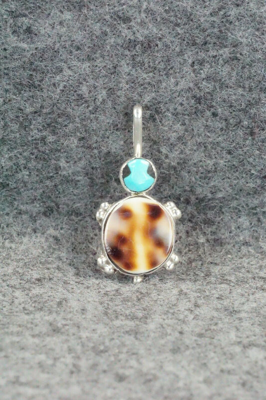 Zuni Turquoise & Sterling Silver Pendant - Kathryn Qualo