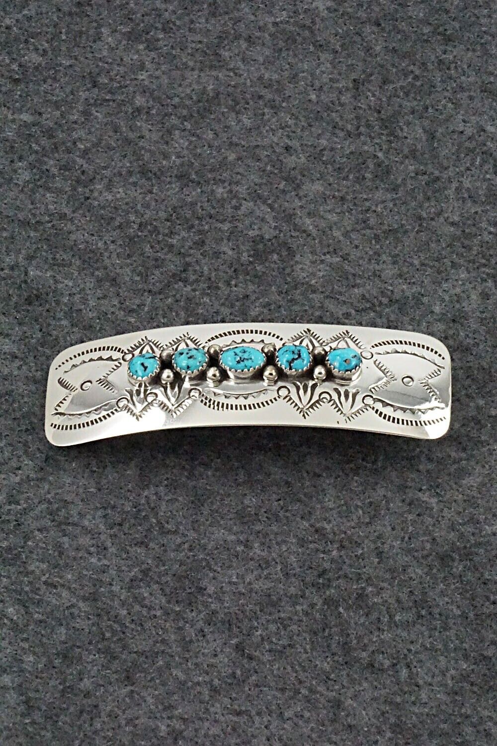 Turquoise & Sterling Silver Hair Barrette - Jolene Begay