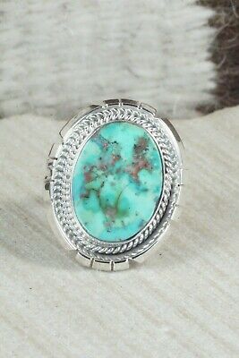Turquoise & Sterling Silver Ring - Samuel Yellowhair - Size 8