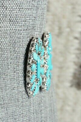 Turquoise & Sterling Silver Earrings - Justina Wilson