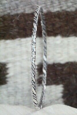 Navajo Sterling Silver Bangle - Elaine Tahe