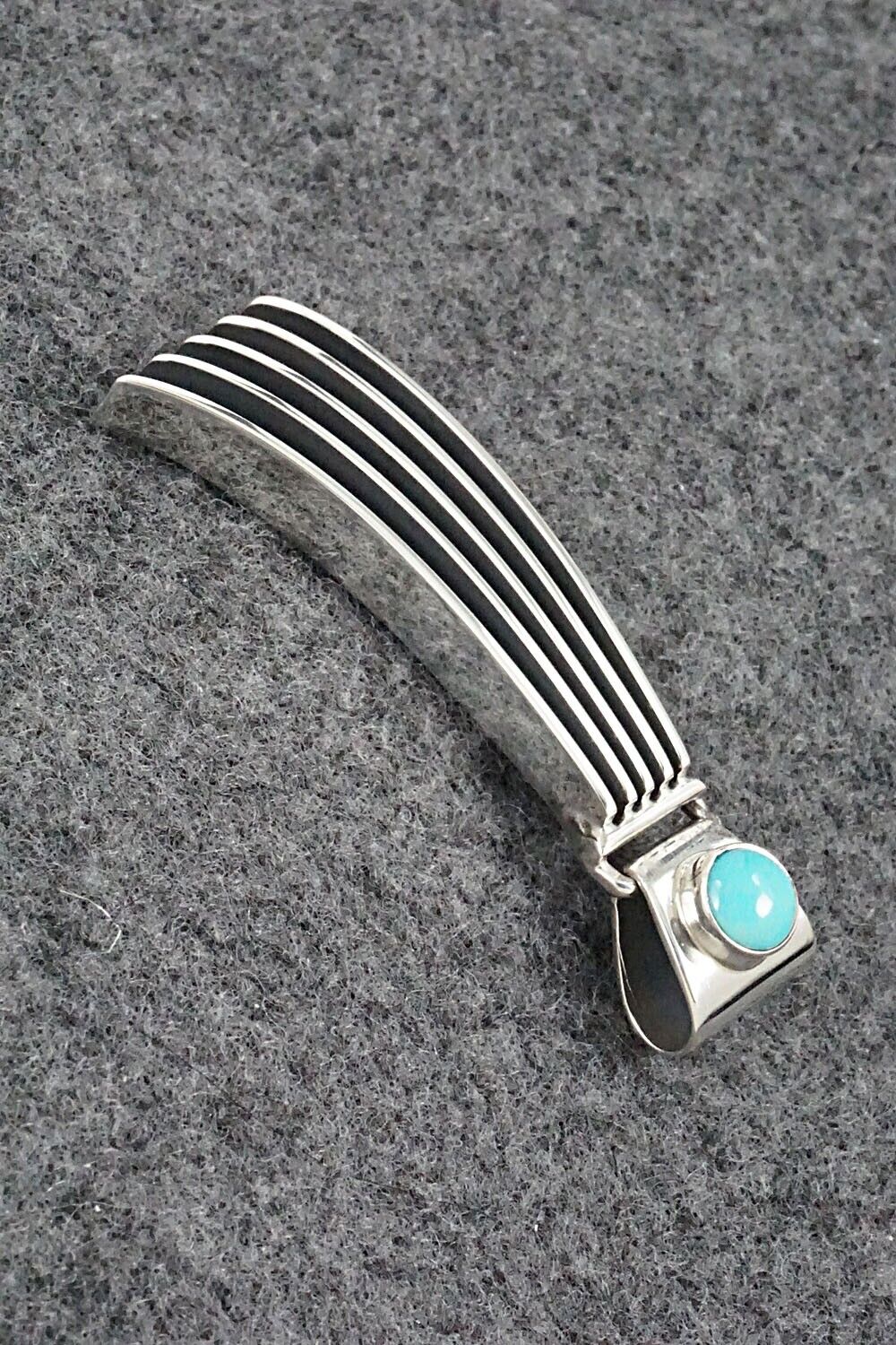 Turquoise and Sterling Silver Pendant - James Bahe