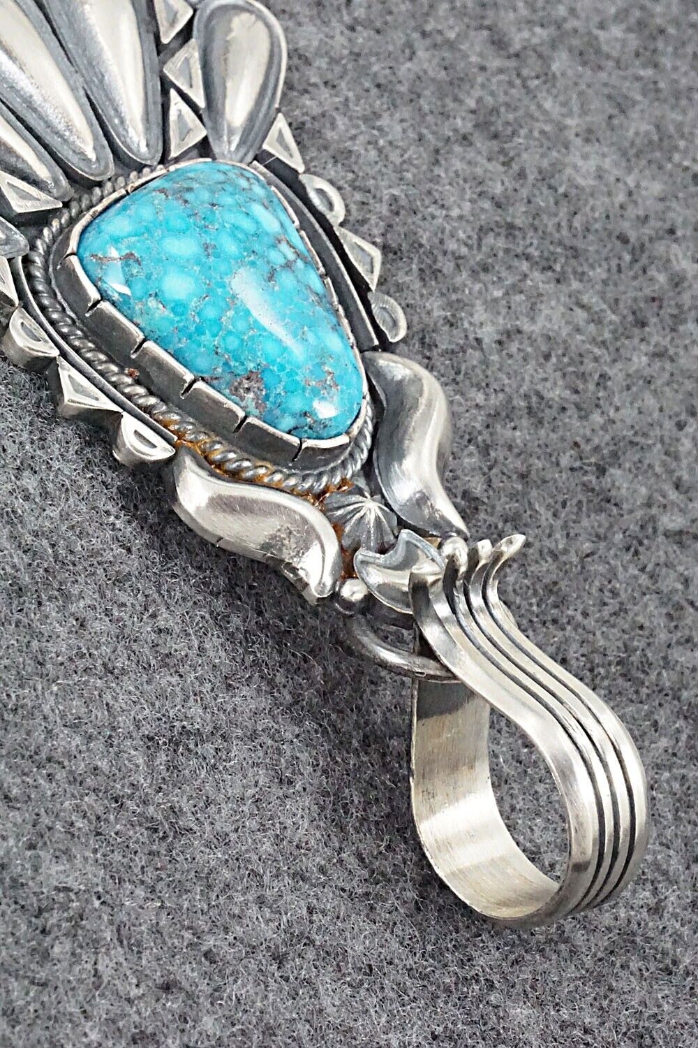 Turquoise and Sterling Silver Pendant - Derrick Gordon