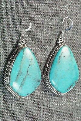 Turquoise & Sterling Silver Earrings - Annie Spencer