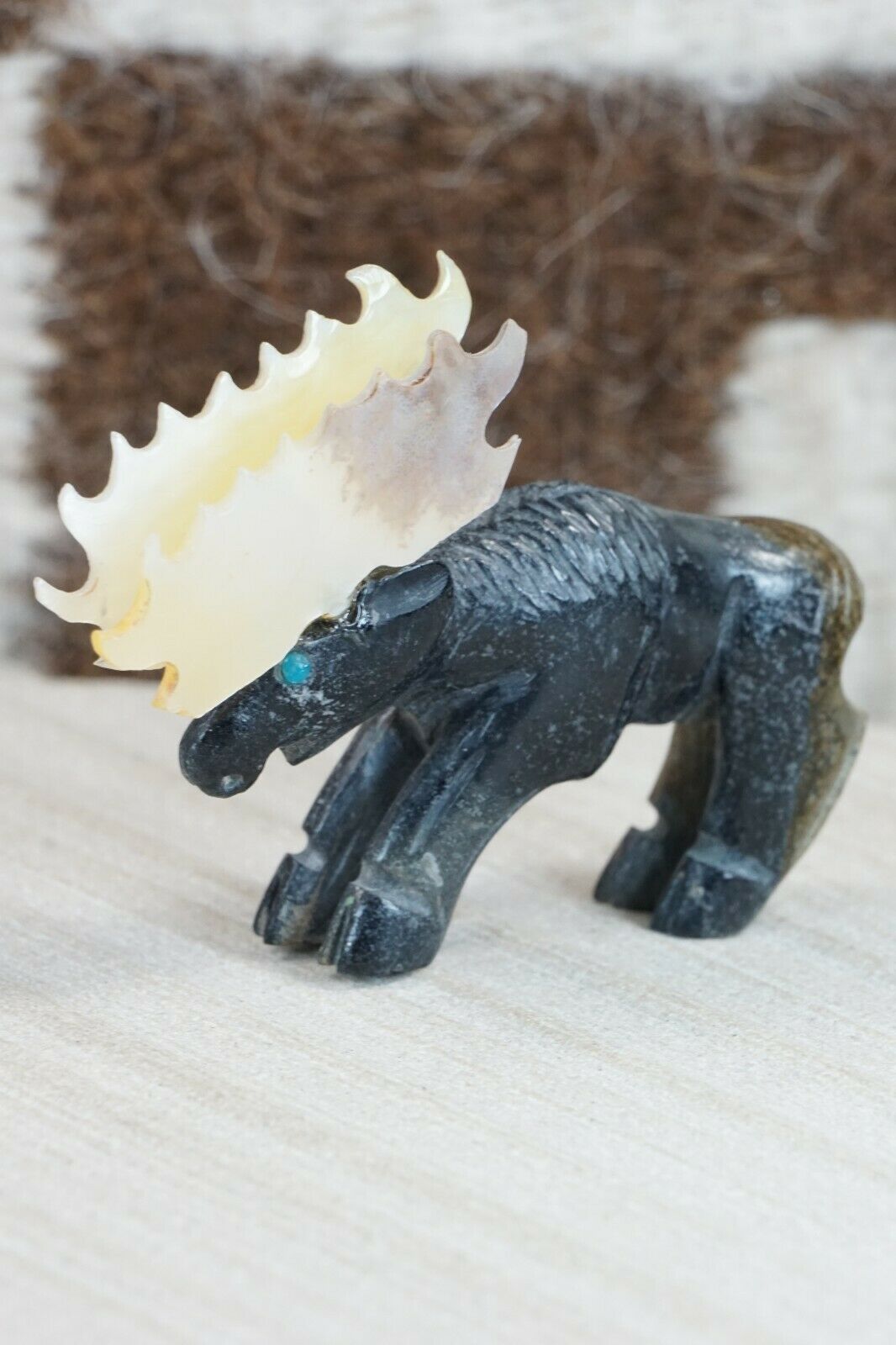 Moose Zuni Fetish Carving - Jonas Hastito