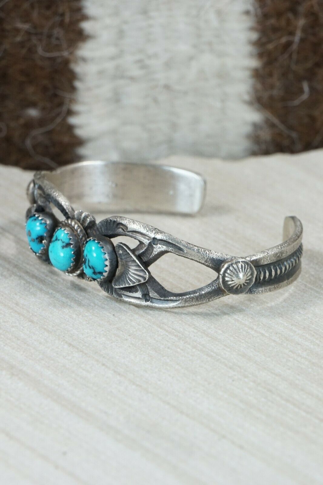 Turquoise and Sterling Silver Bracelet - Eva & Linberg Billah