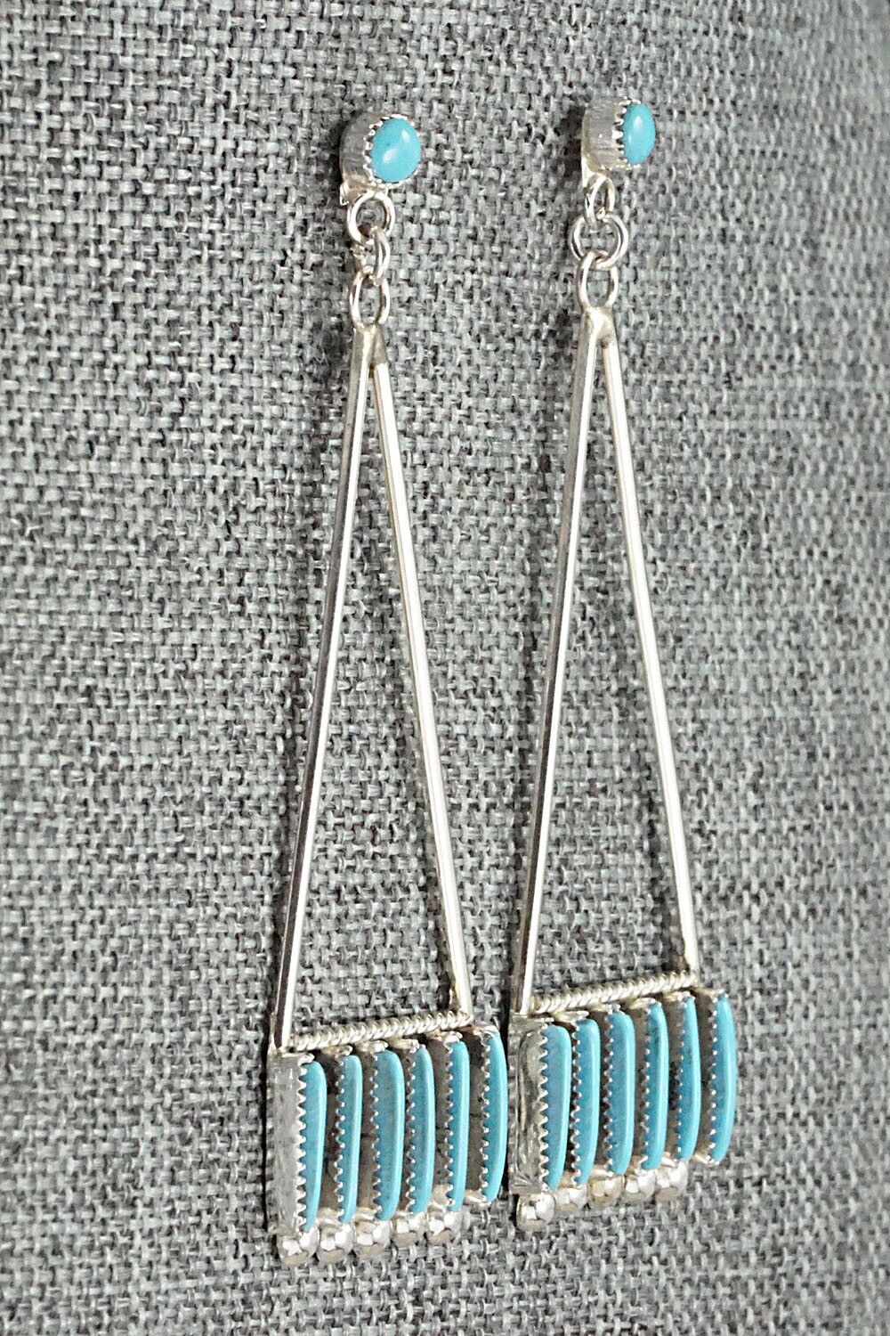 Turquoise & Sterling Silver Earrings - Ashley Laate