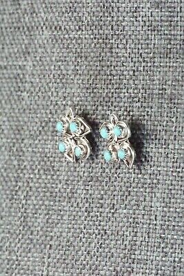 Turquoise & Sterling Silver Earrings - Herbert Lastiyano