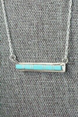 Turquoise & Sterling Silver Necklace - Rolanda Natachu