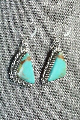 Turquoise & Sterling Silver Earrings - Alvin Joe