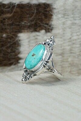 Navajo Turquoise and Sterling Silver Ring - Daniel Benally - Size 9.25