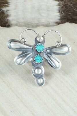 Turquoise and Sterling Silver Ring - Tim Yazzie - 7.75
