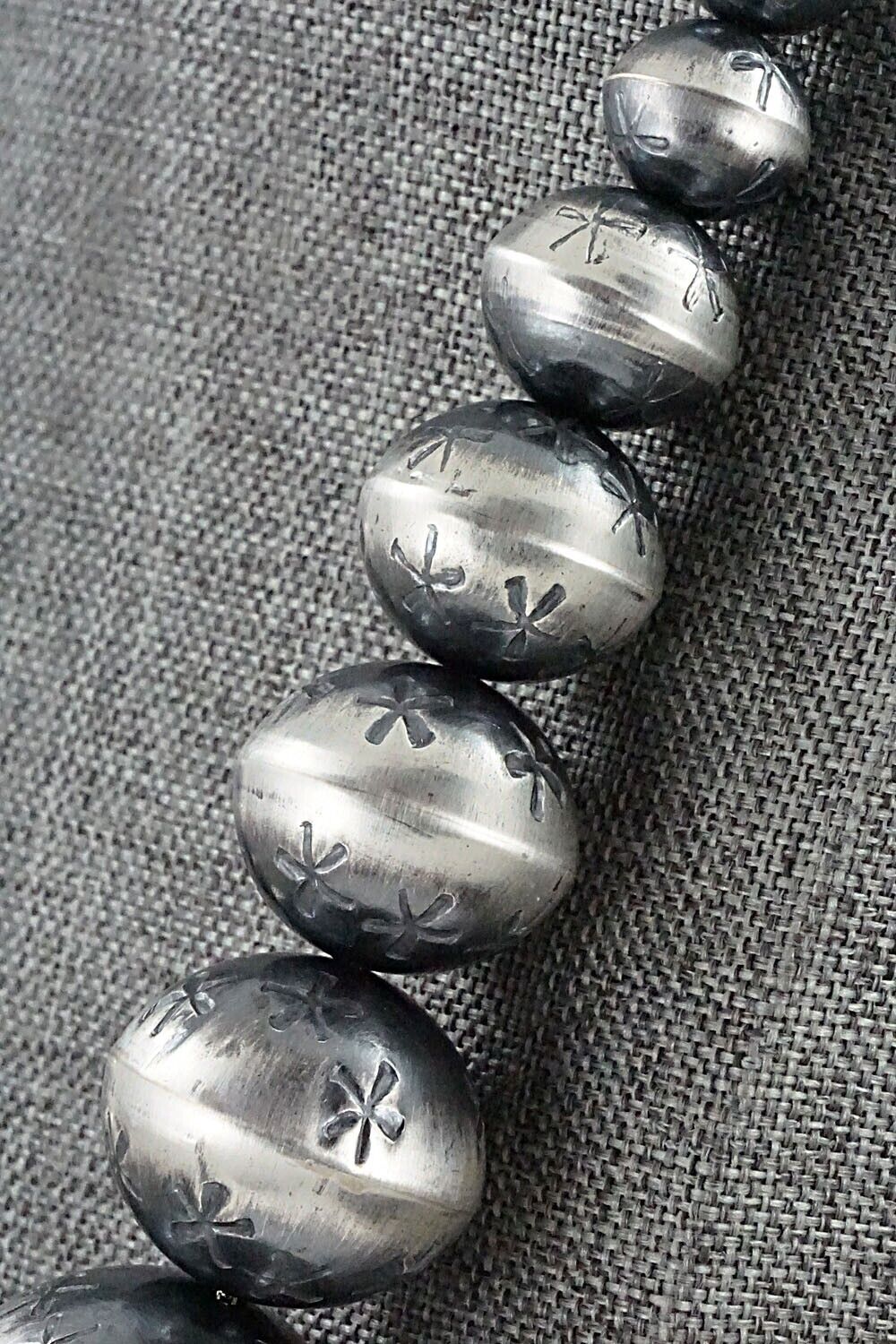 Navajo Pearl Sterling Silver Necklace Set - Preston Haley