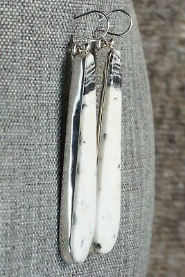 White Buffalo & Sterling Silver Earrings - Diane Wylie