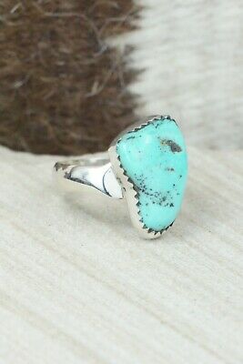 Turquoise & Sterling Silver Ring - Priscilla Reeder - Size 7.5