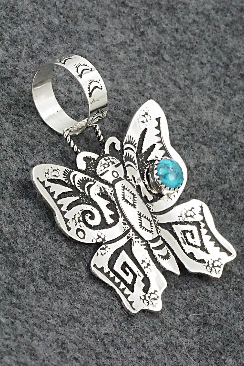 Turquoise & Sterling Silver Pendant - Richard Singer
