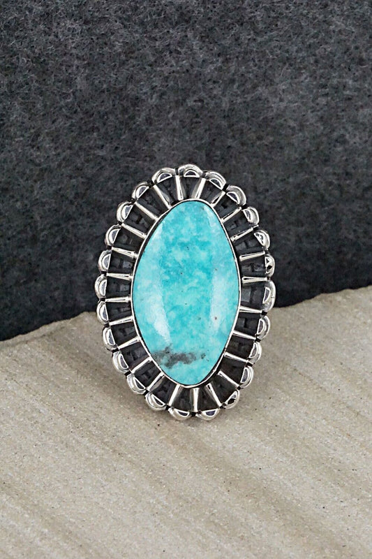 Turquoise & Sterling Silver Ring - Jimson Belin - Size 6