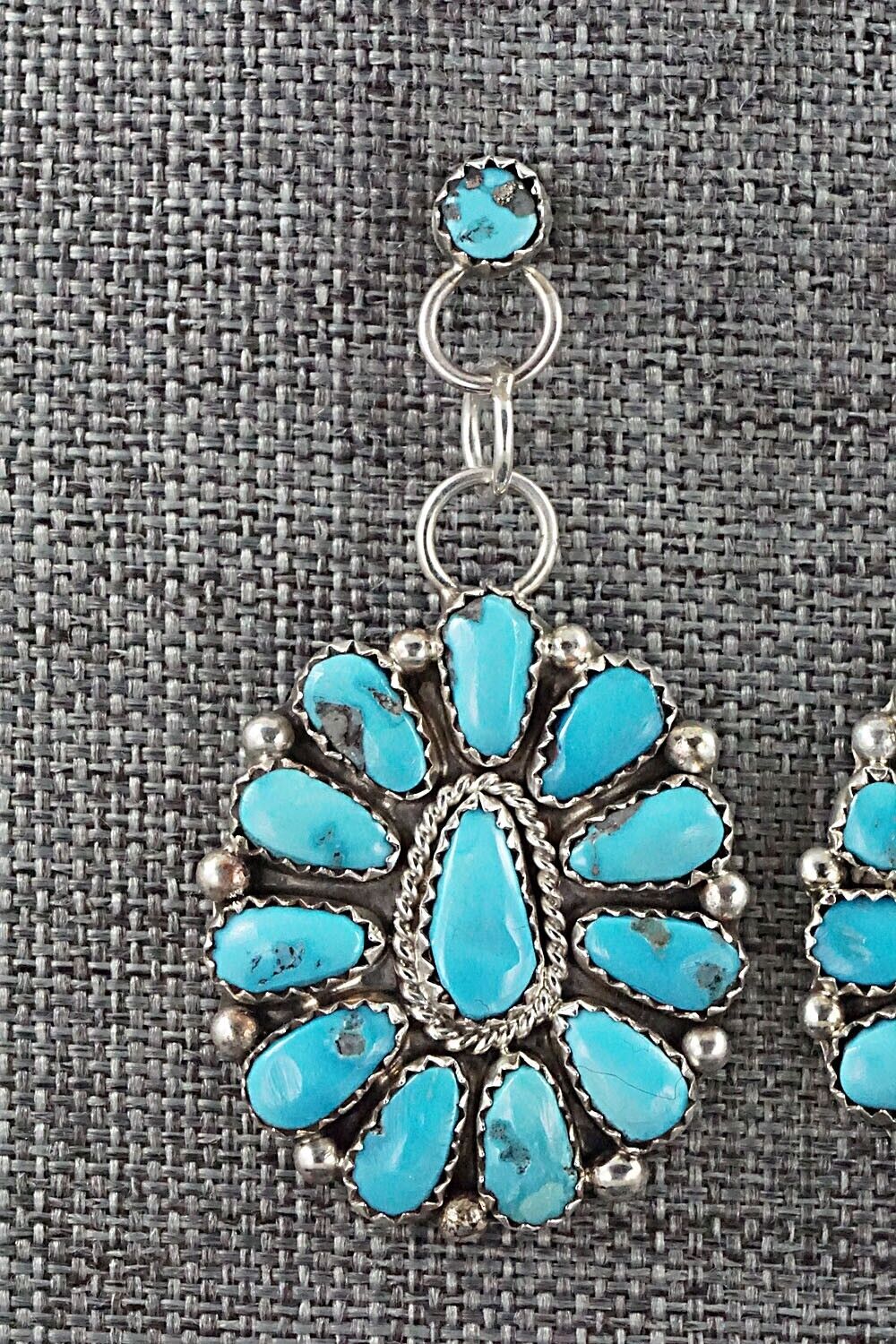 Turquoise & Sterling Silver Earrings - Justina Wilson