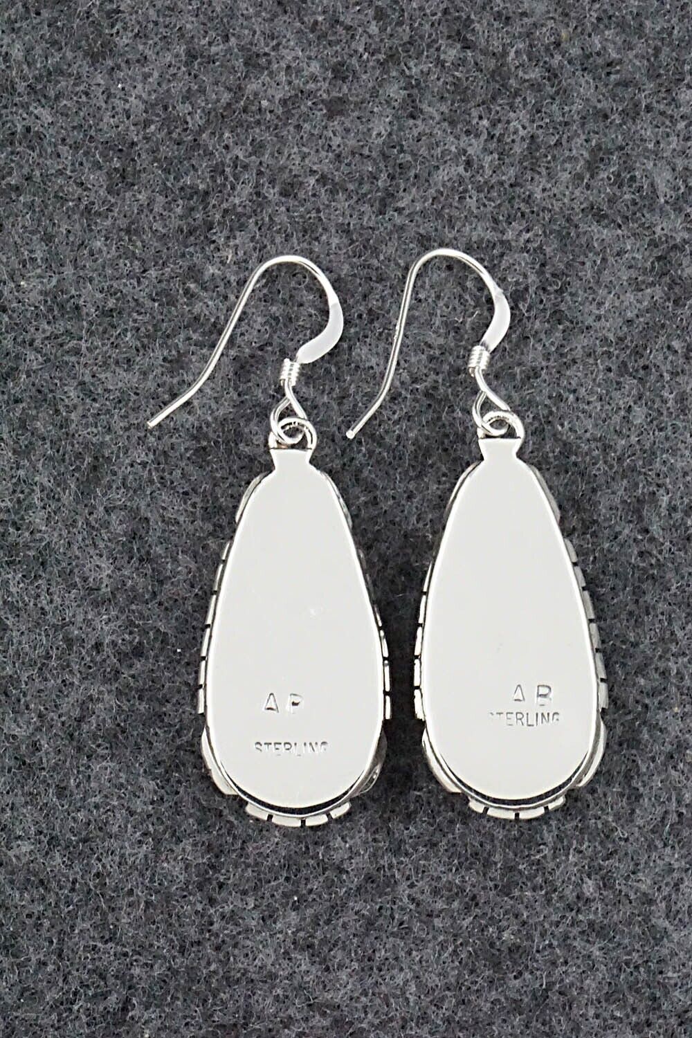 Opalite & Sterling Silver Earrings - Amos Begay