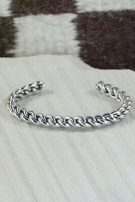Navajo Sterling Silver Bracelet - Elaine Tahe