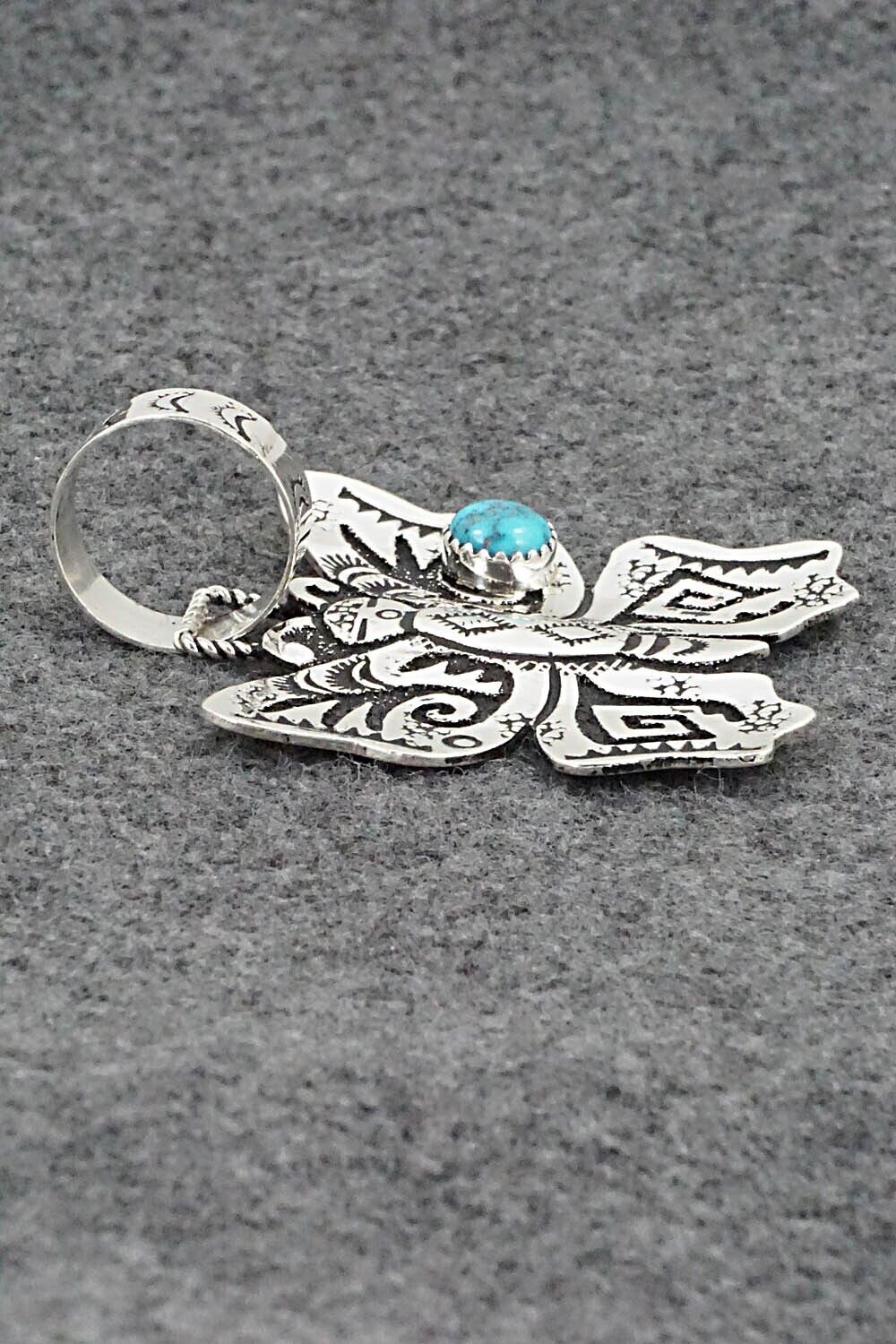 Turquoise & Sterling Silver Pendant - Richard Singer