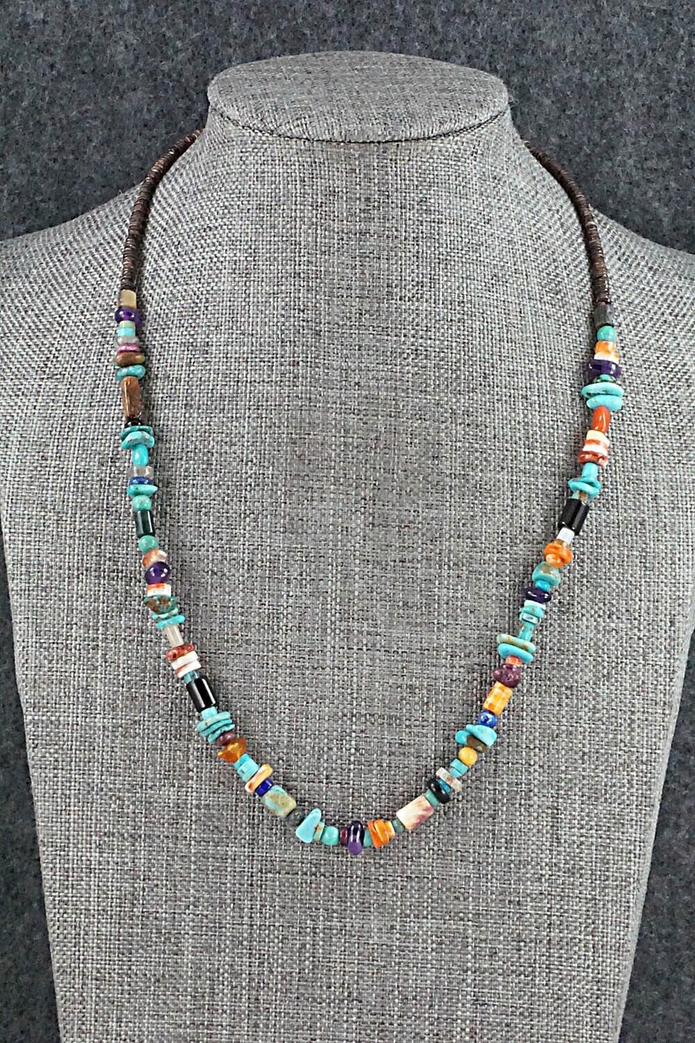 Multi Stone and Sterling Silver Necklace - Helen Tsosie