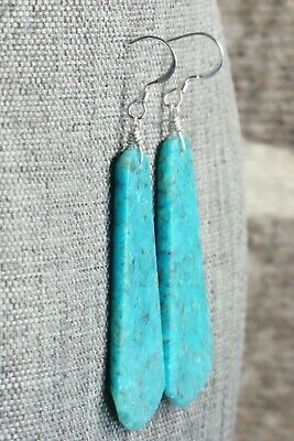 Turquoise & Sterling Silver Earrings - Lupe Lovato