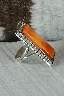 Navajo Spiny Oyster and Sterling Silver Ring - Ray Jack - Size 6.75 - High Lonesome Trading