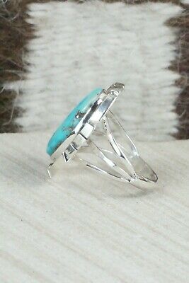 Turquoise & Sterling Silver Ring - Samuel Yellowhair - Size 7.5