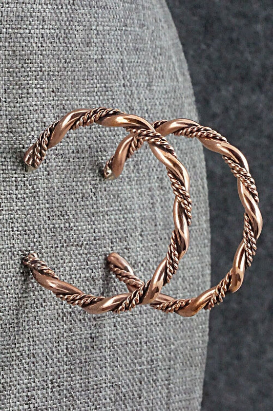 Copper Hoop Earrings - Elaine Tahe