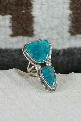 Navajo Turquoise & Sterling Silver Ring - Rick Martinez - Size 9 - High Lonesome Trading
