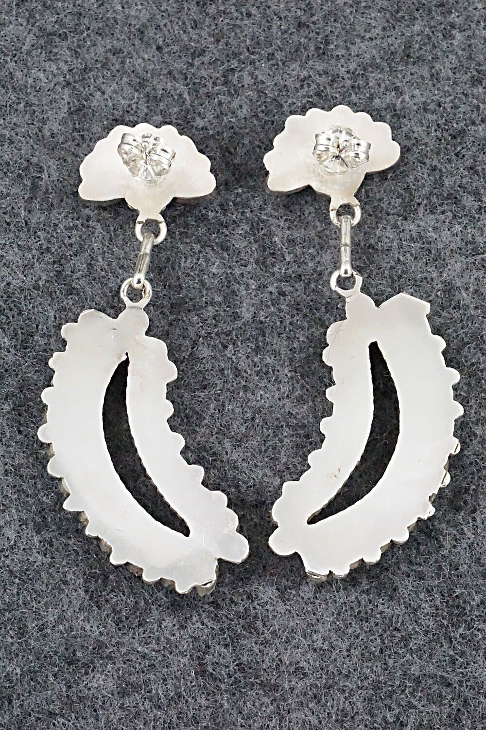 Turquoise & Sterling Silver Earrings - Vergie Lonjose