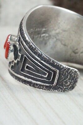 Coral & Sterling Silver Bracelet - Delbert Arviso