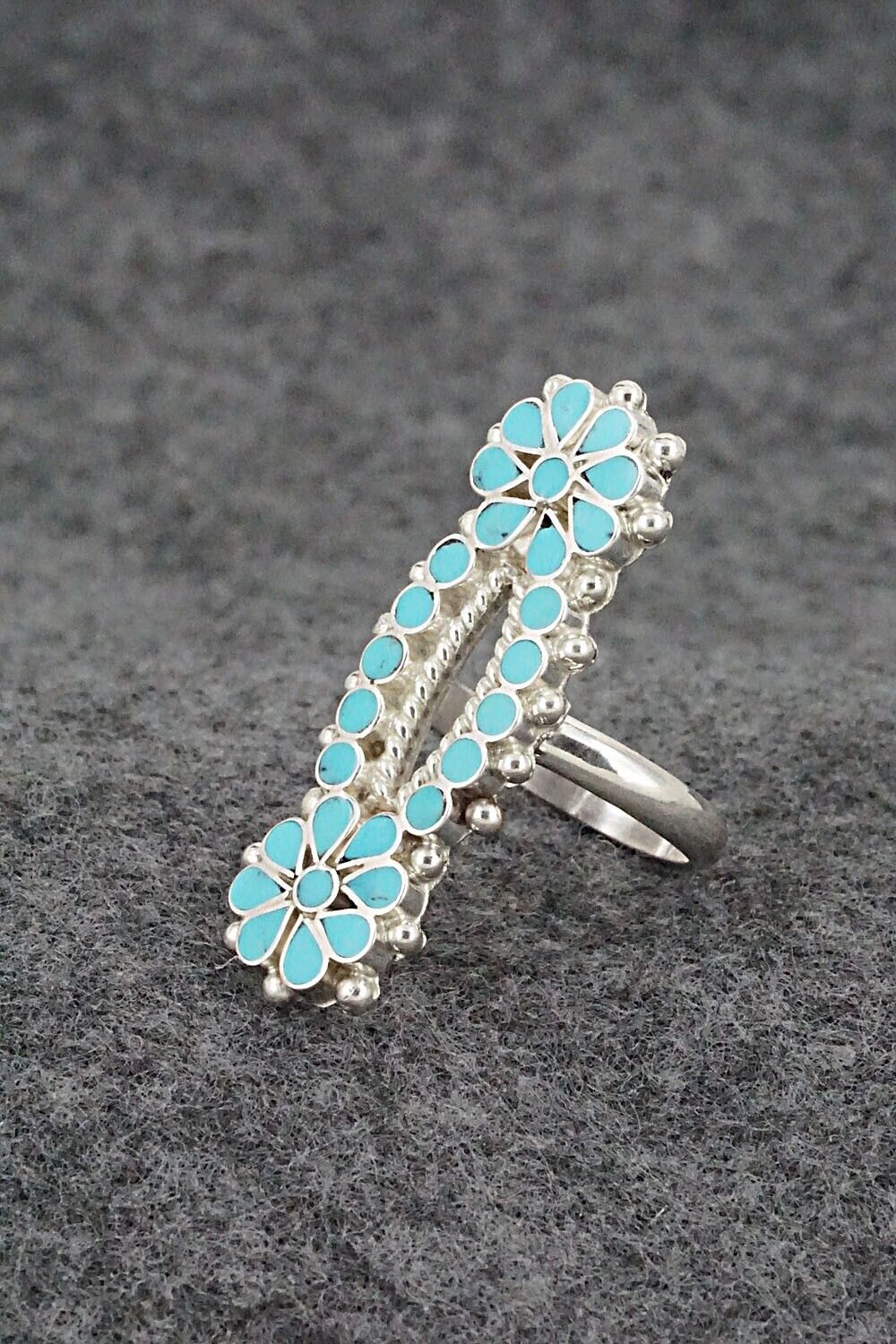 Turquoise & Sterling Silver Ring - Michelle Peina - Size 6