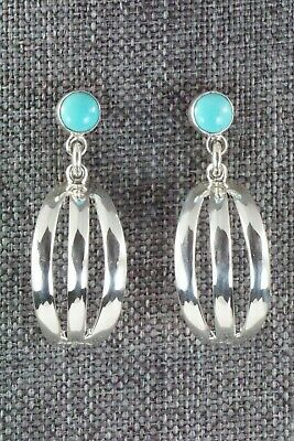 Turquoise & Sterling Silver Earrings - James Bahe - High Lonesome Trading