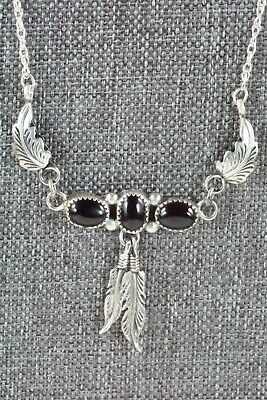Onyx & Sterling Silver Necklace - Sadie Jim