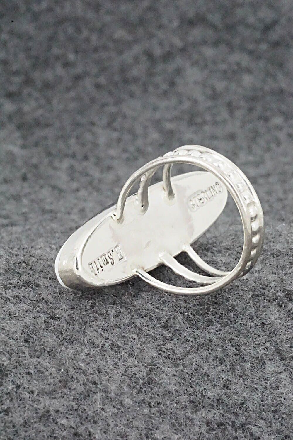 White Buffalo & Sterling Silver Ring - Harold Smith - Size 6.75