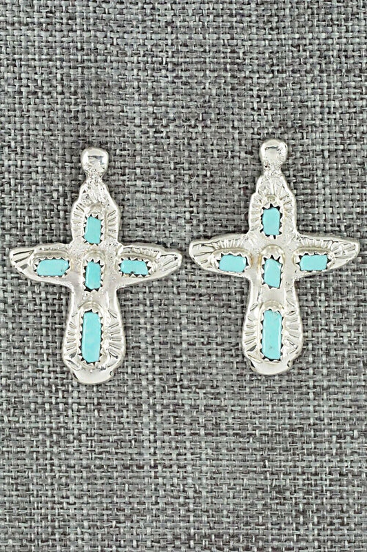 Turquoise & Sterling Silver Earrings - Verona Quam