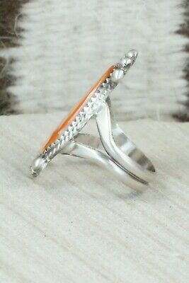 Spiny Oyster & Sterling Silver Ring - Selina Warner - Size 7