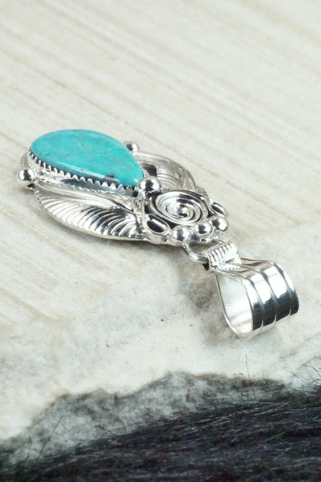 Turquoise & Sterling Silver Pendant - Davey Morgan