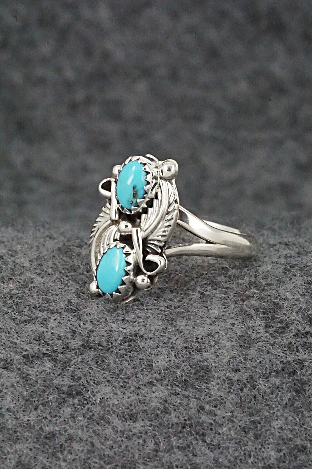Turquoise & Sterling Silver Ring - William Begay - Size 6.5