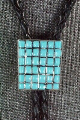 Turquoise & Sterling Silver Bolo Tie - Caroline Malani