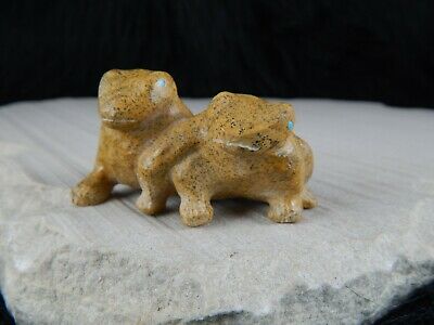 Frogs Zuni Fetish Carving - Nelson Yatsattie - High Lonesome Trading
