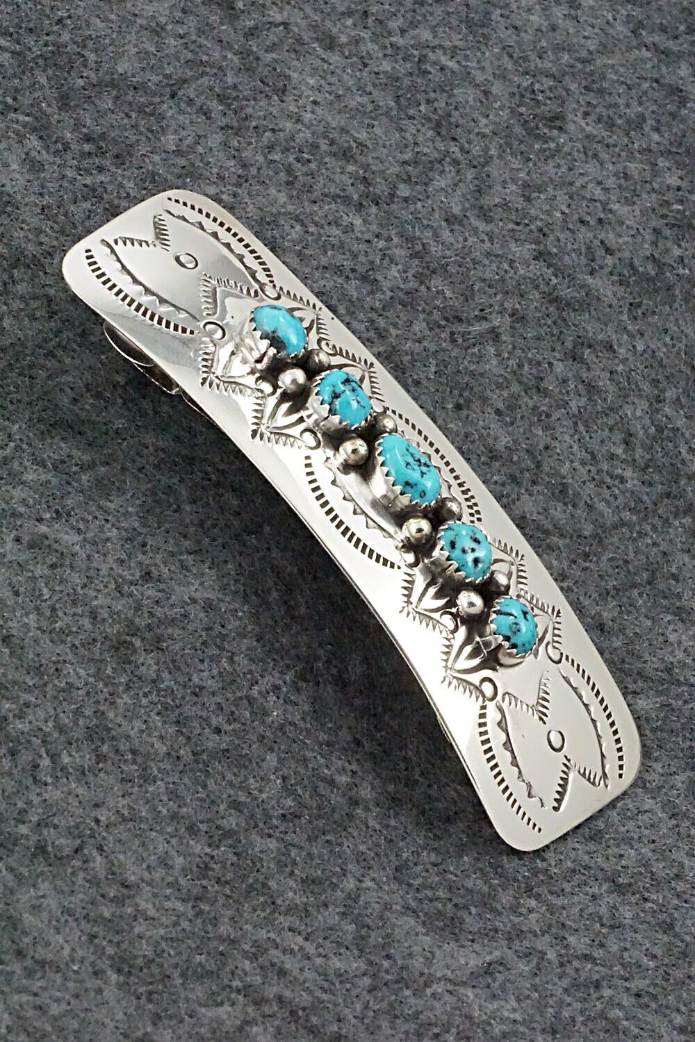 Turquoise & Sterling Silver Hair Barrette - Jolene Begay