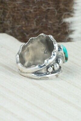 Turquoise & Sterling Silver Ring - Andrew Vandever - Size 6.75