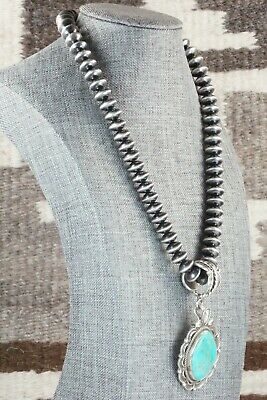 Royston Turquoise Pendant & Navajo Pearl Necklace - Rick Martinez