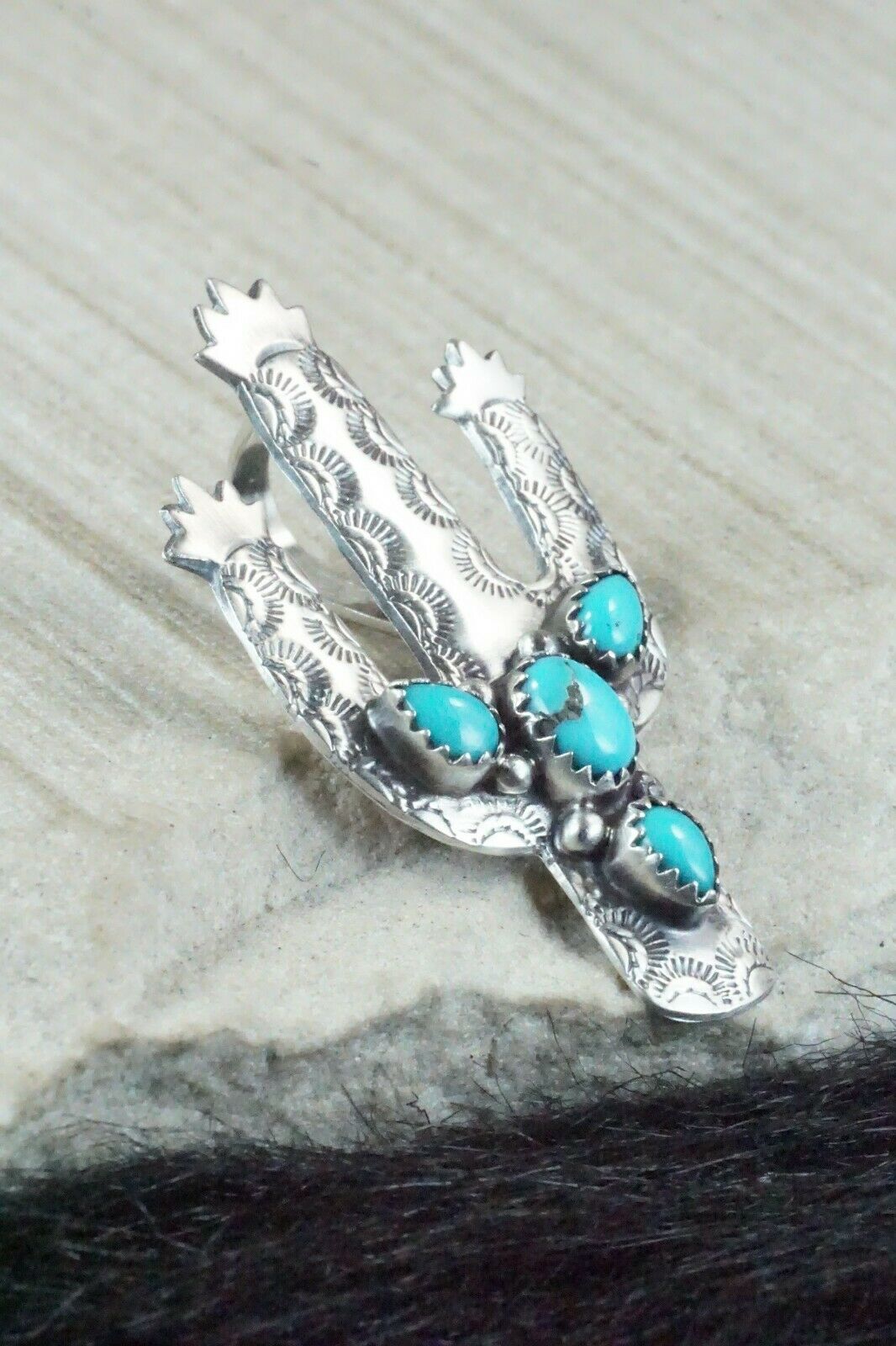 Turquoise and Sterling Silver Pendant - Genevieve Francisco - High Lonesome Trading