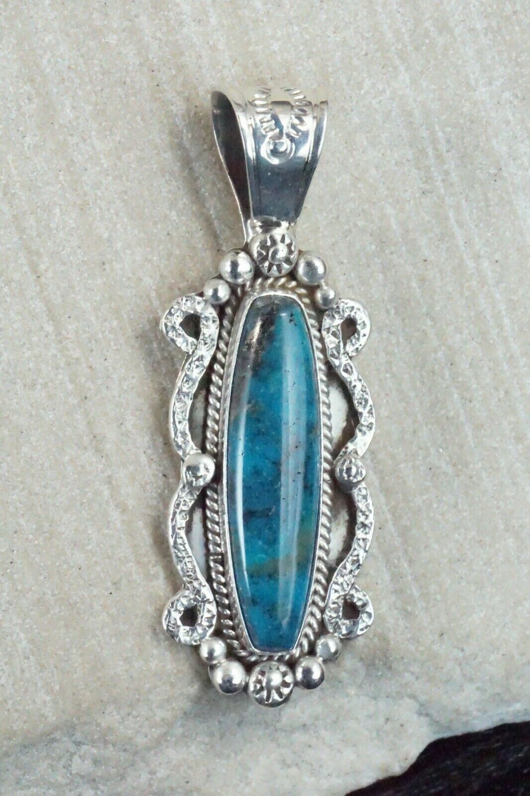 Turquoise & Sterling Silver Pendant - Navajo