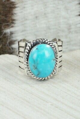 Turquoise and Sterling Silver Ring - Bucky Belin - Size 9
