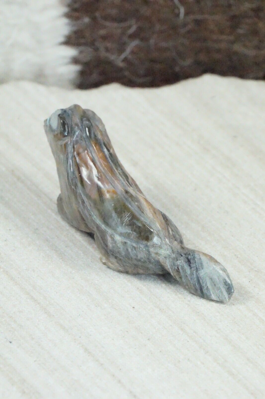Badger Zuni Fetish Carving - Jonas Hustito